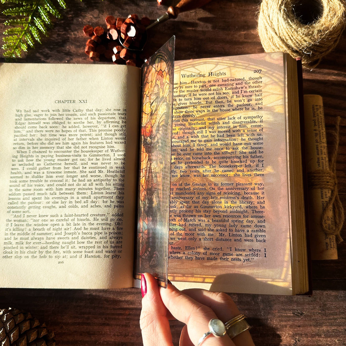Romance Reading Knight Glass Bookmarks