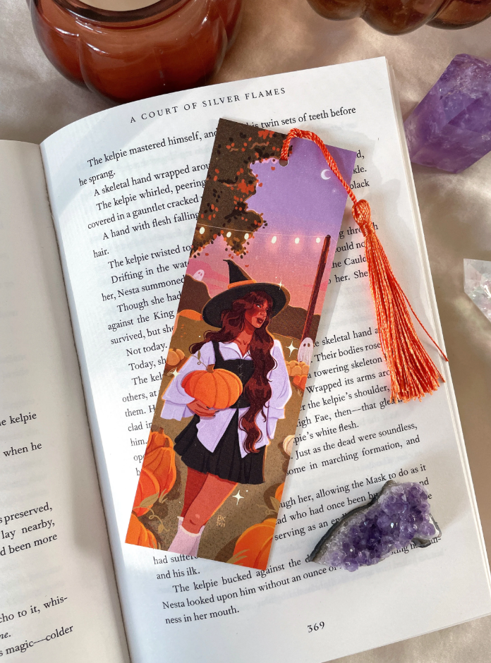 Pumpkin Patch Witch Bookmark
