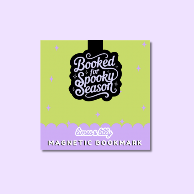 Booked for Spooky Season Magnetic Bookmark | Halloween Reader Bookmark