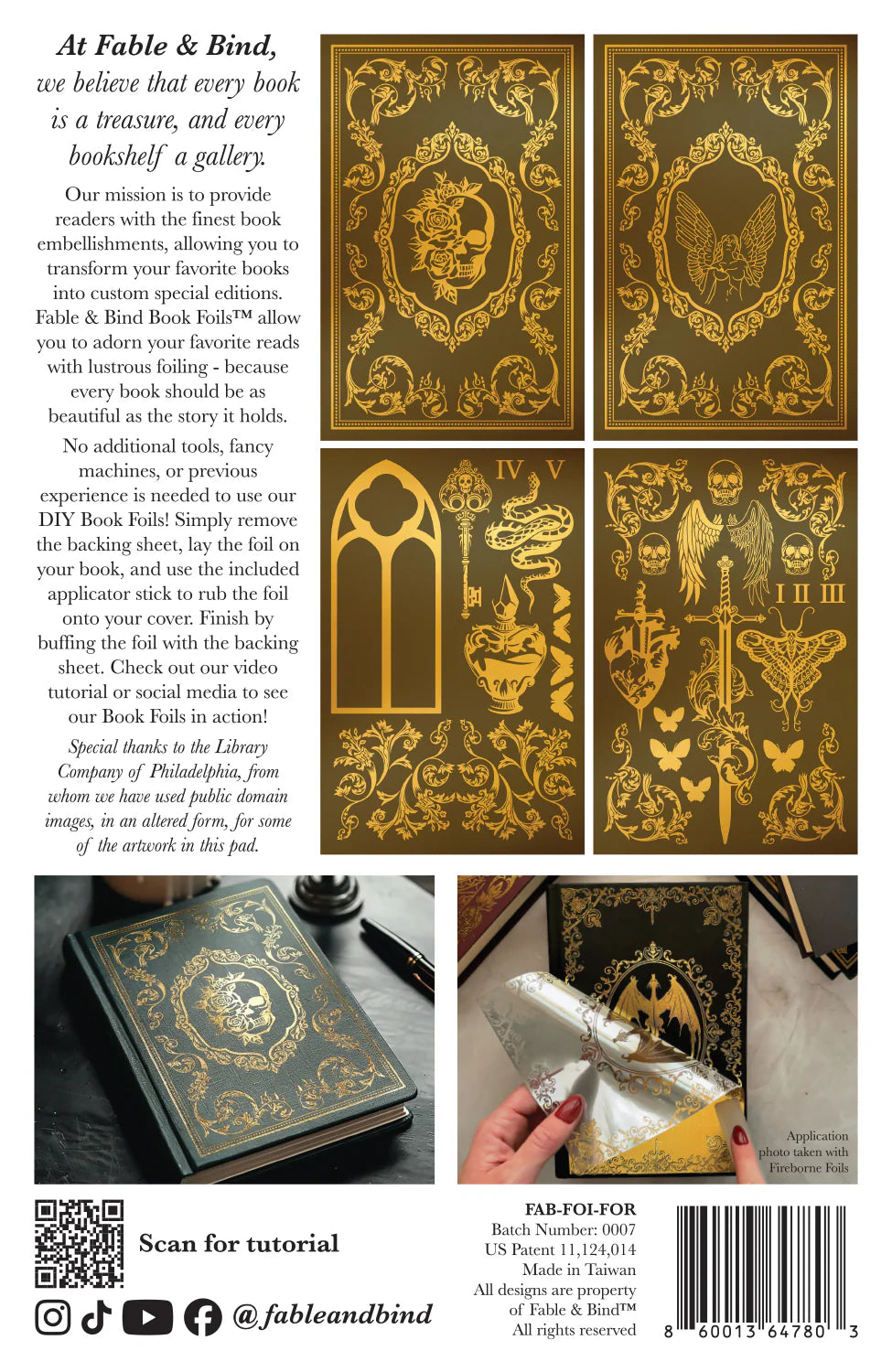 Book Foils by Fable and Bind