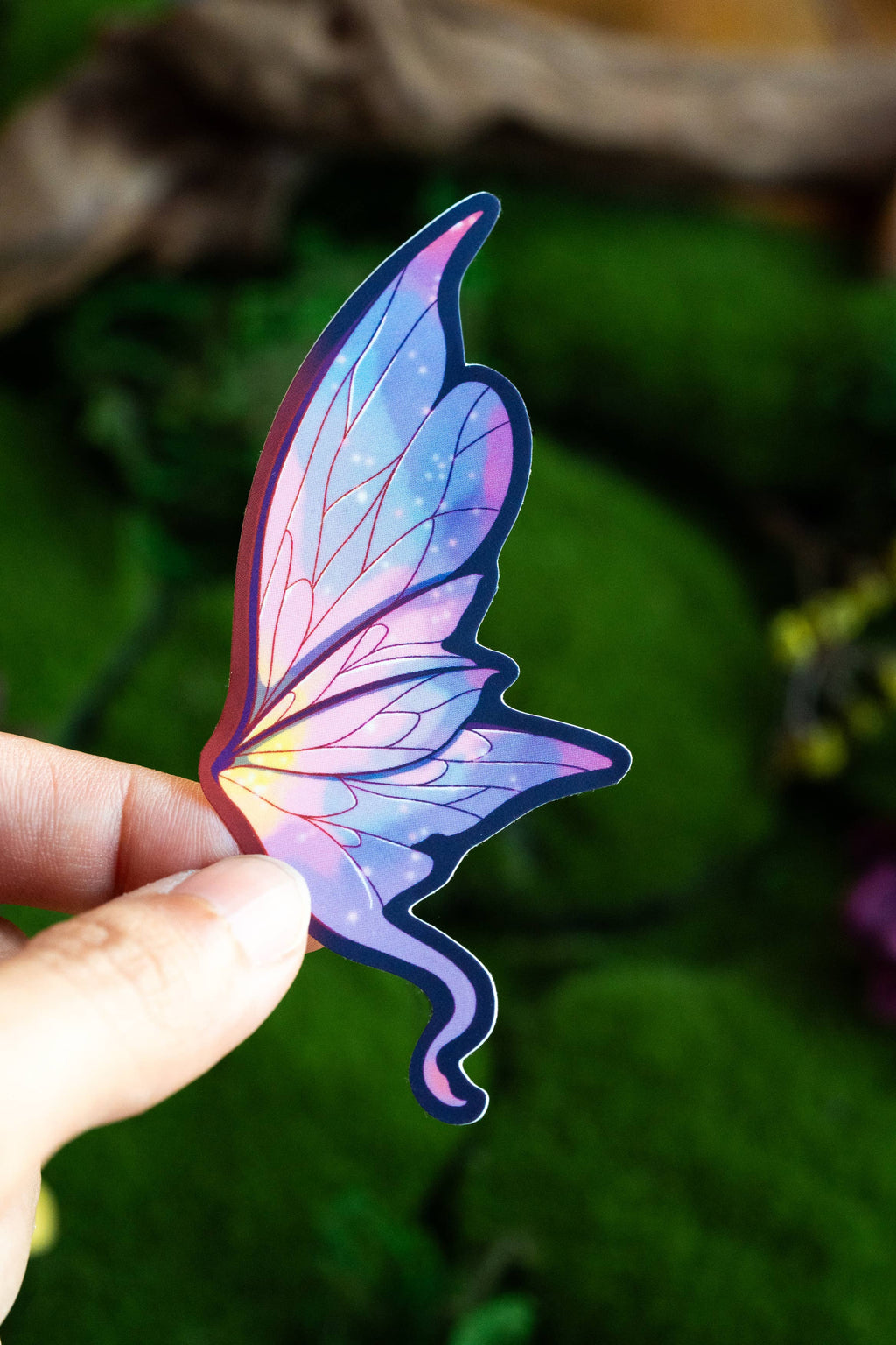 Lavender Glimmer Wing Sticker Vinyl Sticker | Bookish