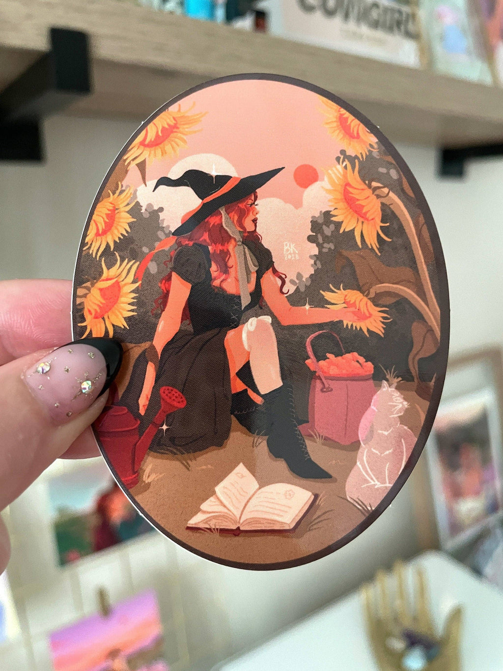 Gardening Witch Sticker