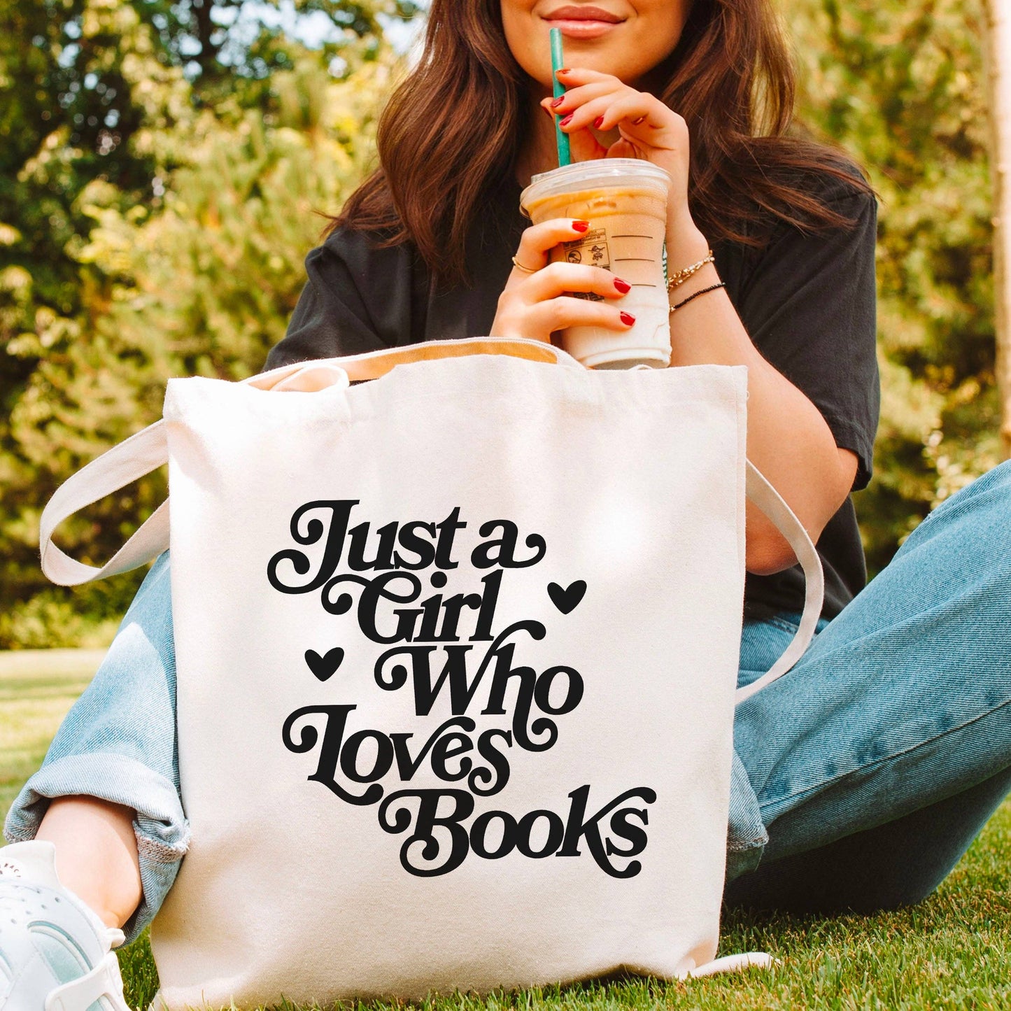 Just A Girl Who Loves Books Tote Bag