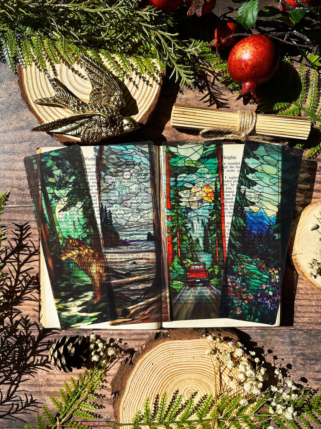 Red Truck Stained Glass Bookmarks