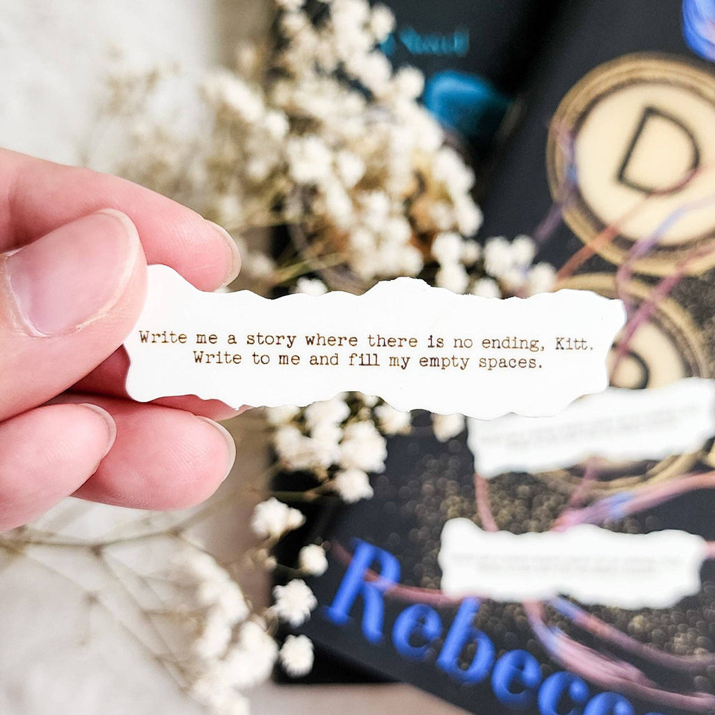 Write Me A Story Sticker | Divine Rivals Rebecca Ross Letters of Enchantment