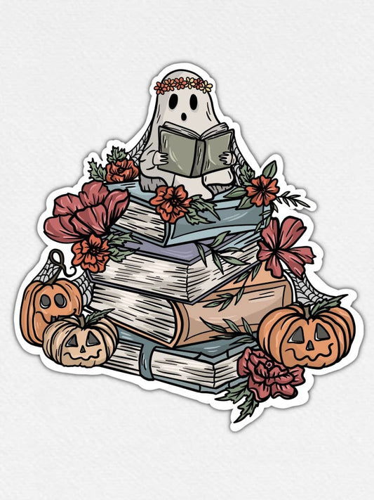 Spooky Reading Stickers. Fall Sticker.