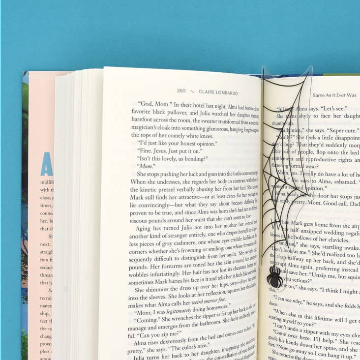 Spider Web Die Cut Bookmark