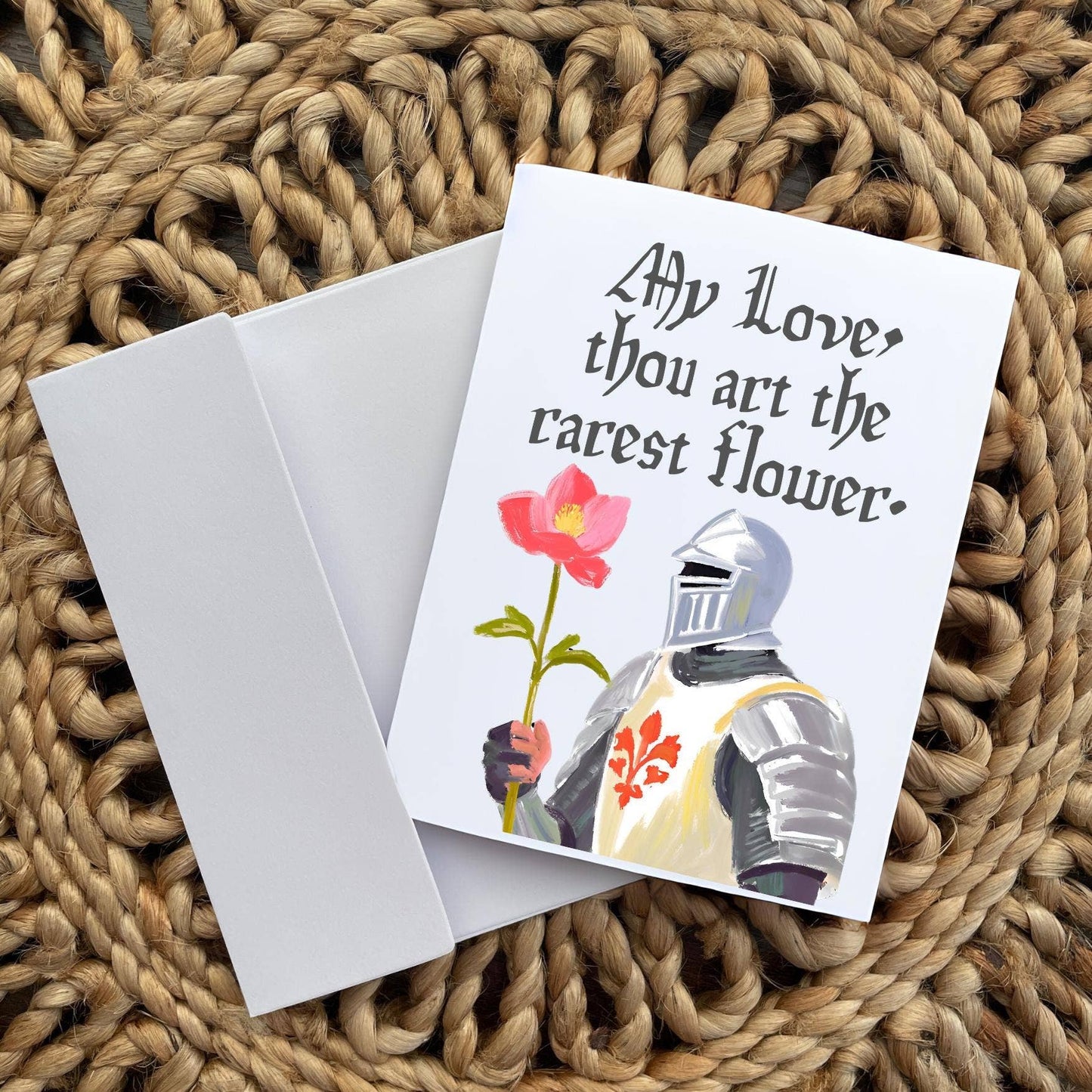 Medieval Knight Renaissance Funny Love Card For Anniversary