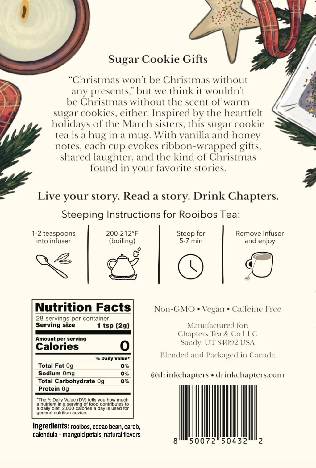 Sugar Cookie Gifts (Sweet Cacao & Honey Rooibos Tea) 2oz
