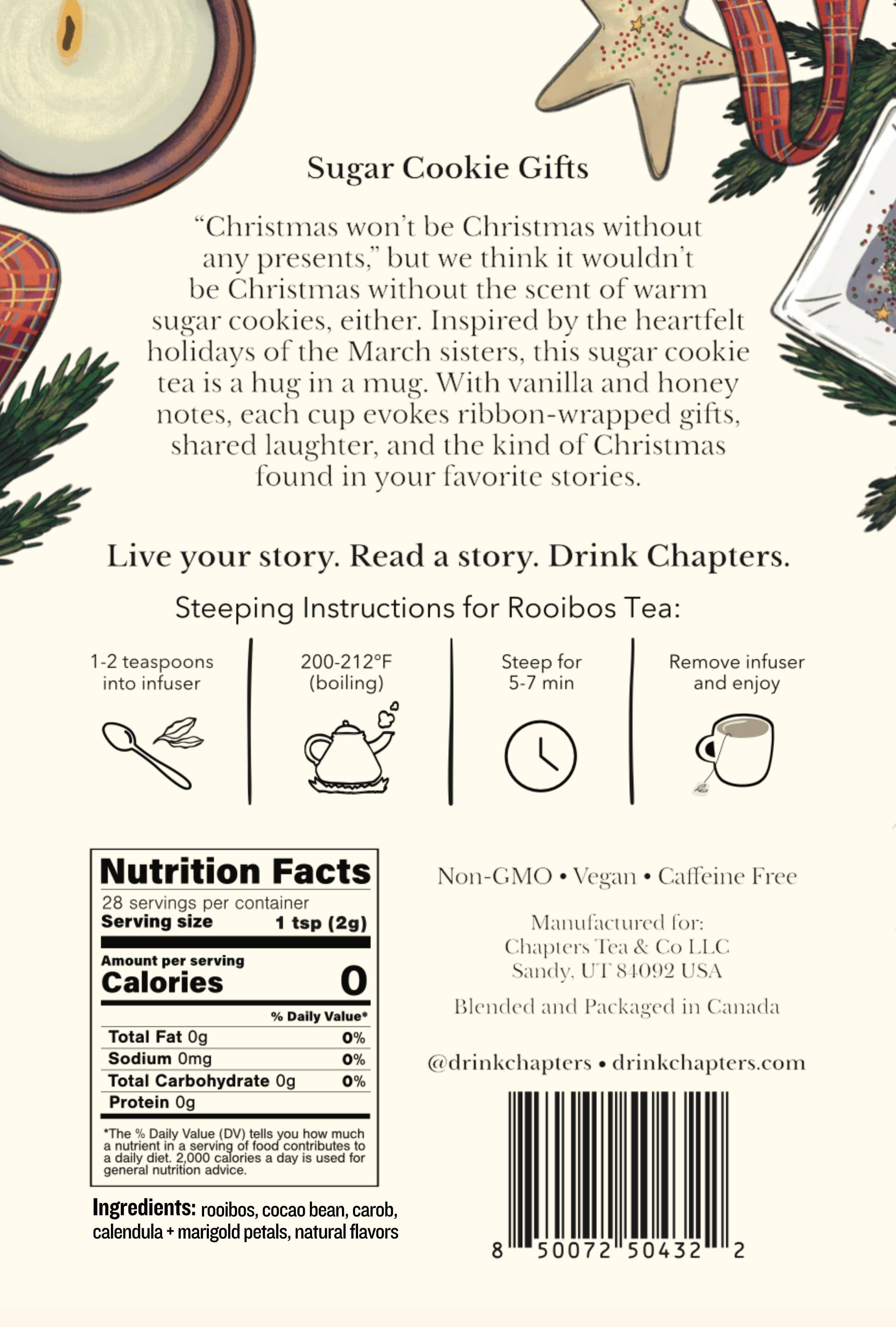 Sugar Cookie Gifts (Sweet Cacao & Honey Rooibos Tea) 2oz