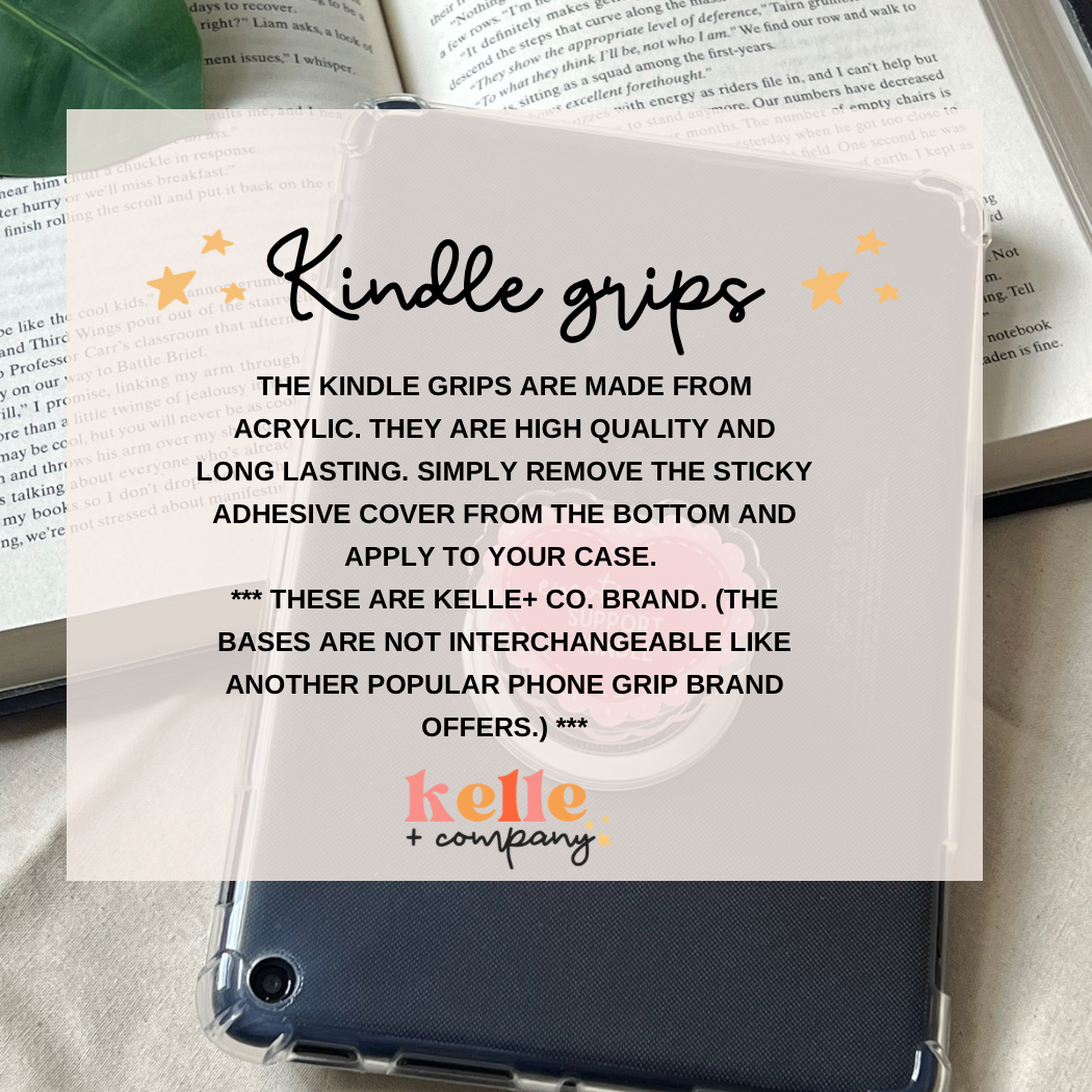 Kindle accessories | bookish kindle grip | kindle case stand