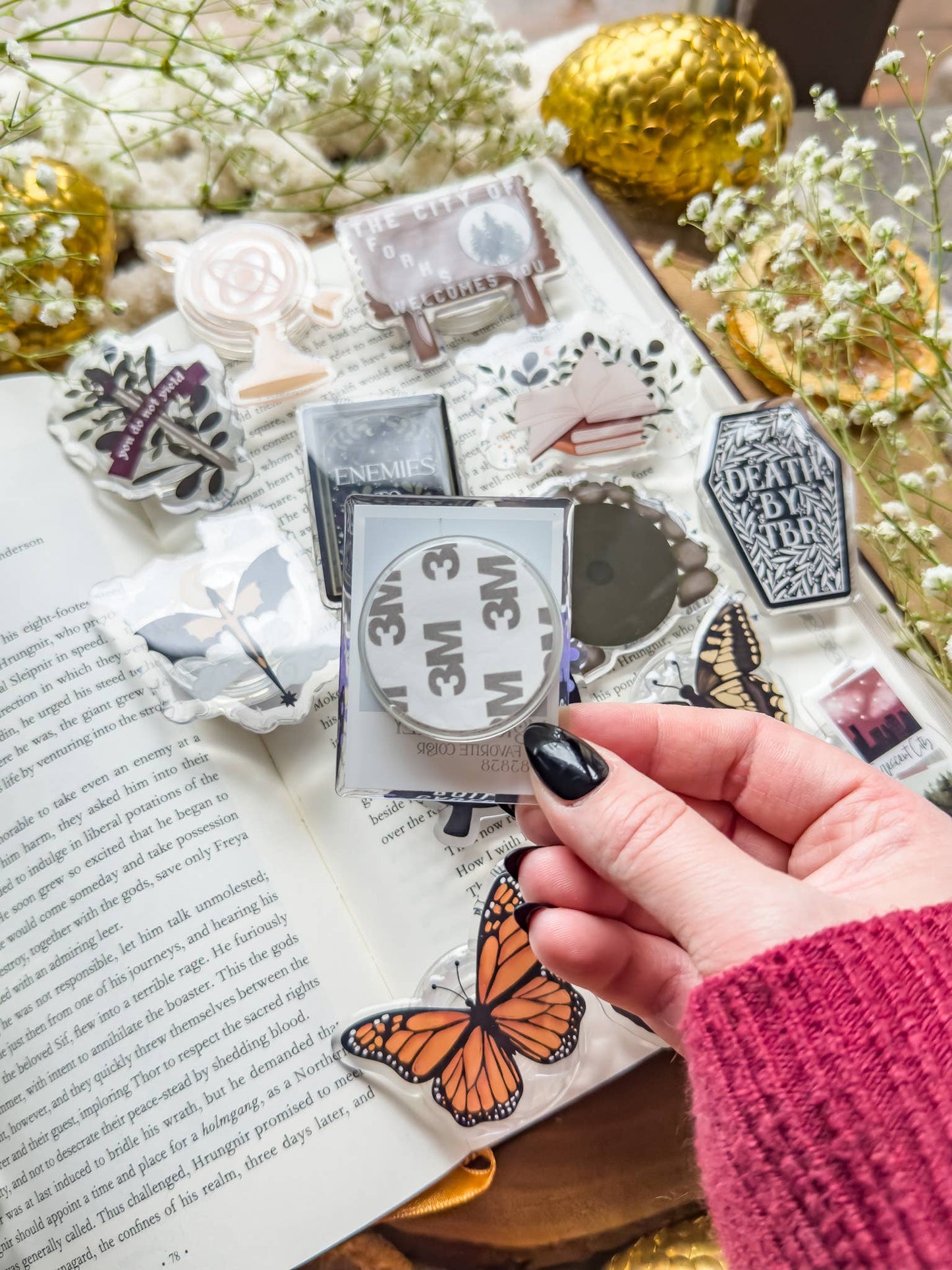 Death by TBR Coffin Kindle / Phone Grip  