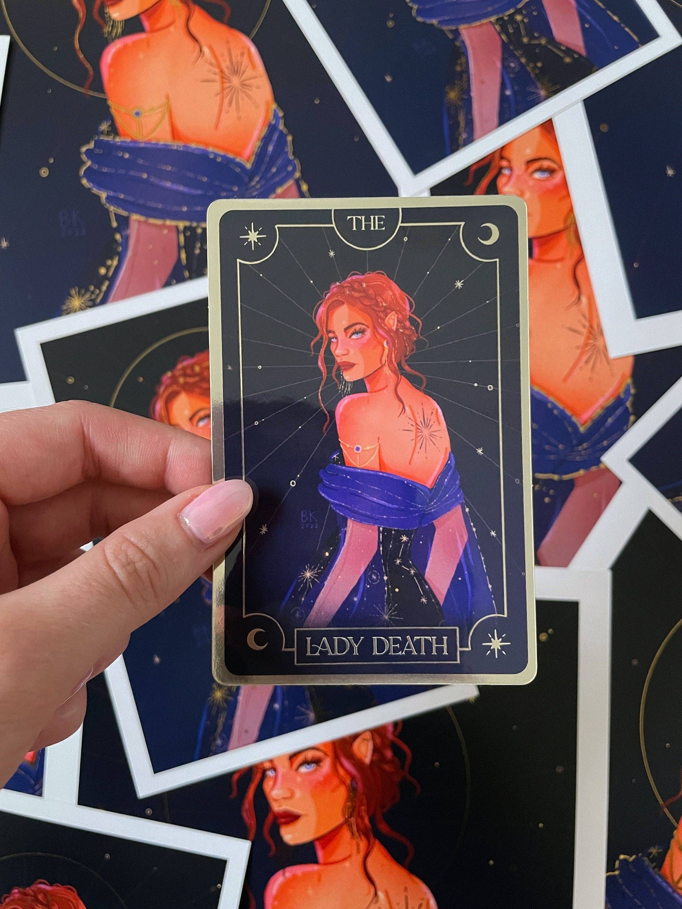 Lady Death Nesta Tarot Card Sticker