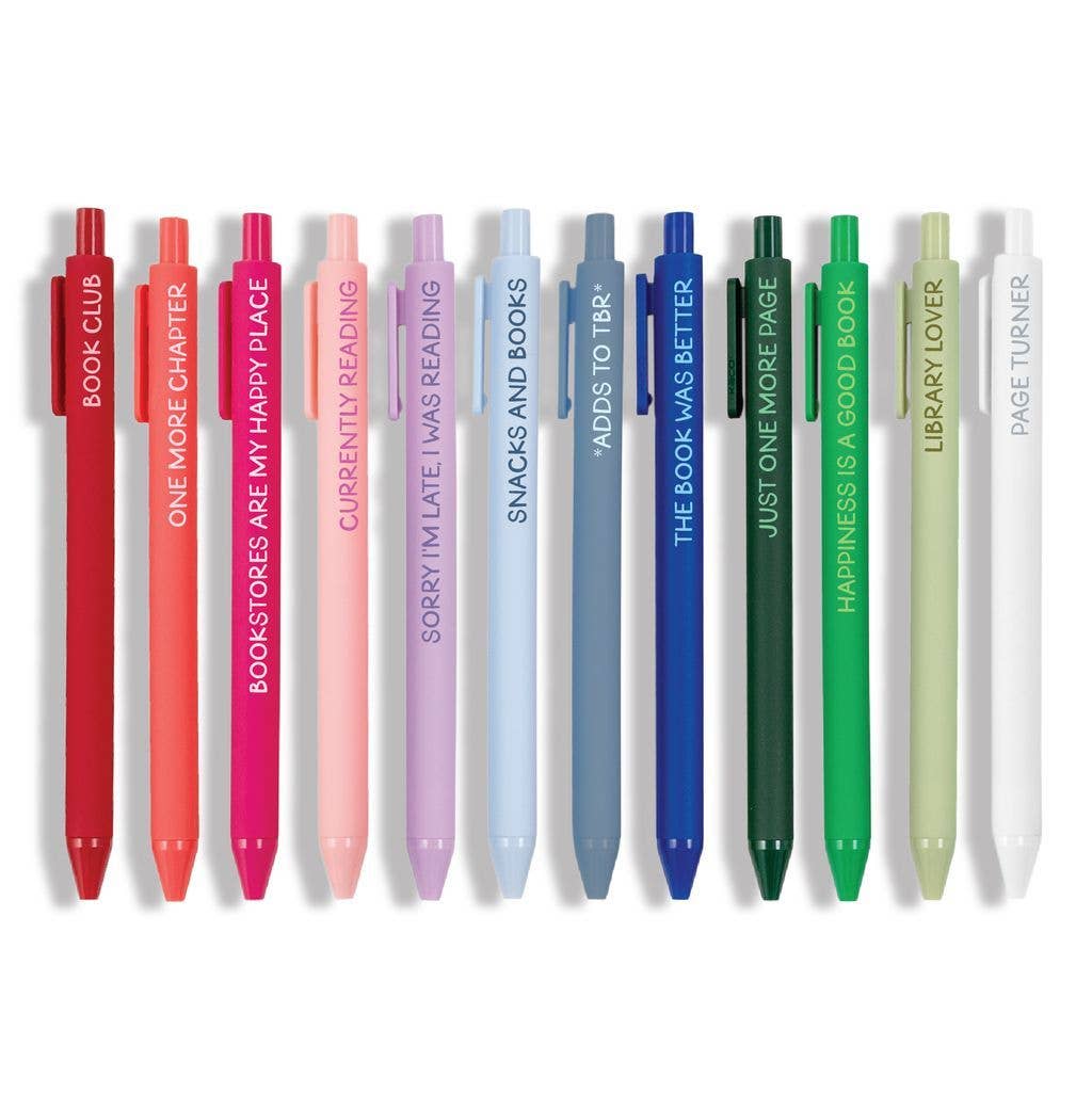 Book Nook Reading Quotes Pen Set of 12