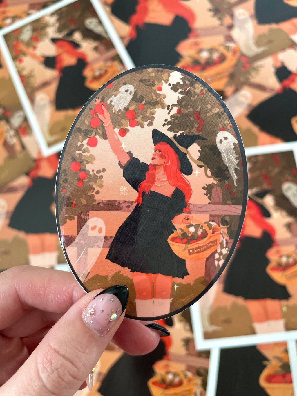 Poison Apple Picking Witch Sticker