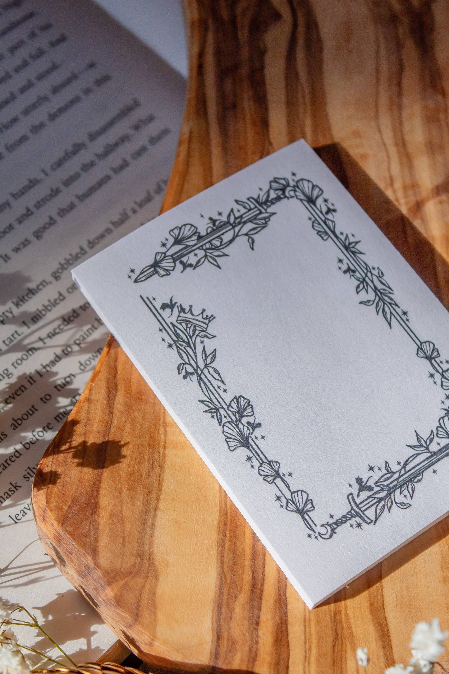 Ivory Swords Fantasy 3x4 Sticky Notes Post-It Notepad