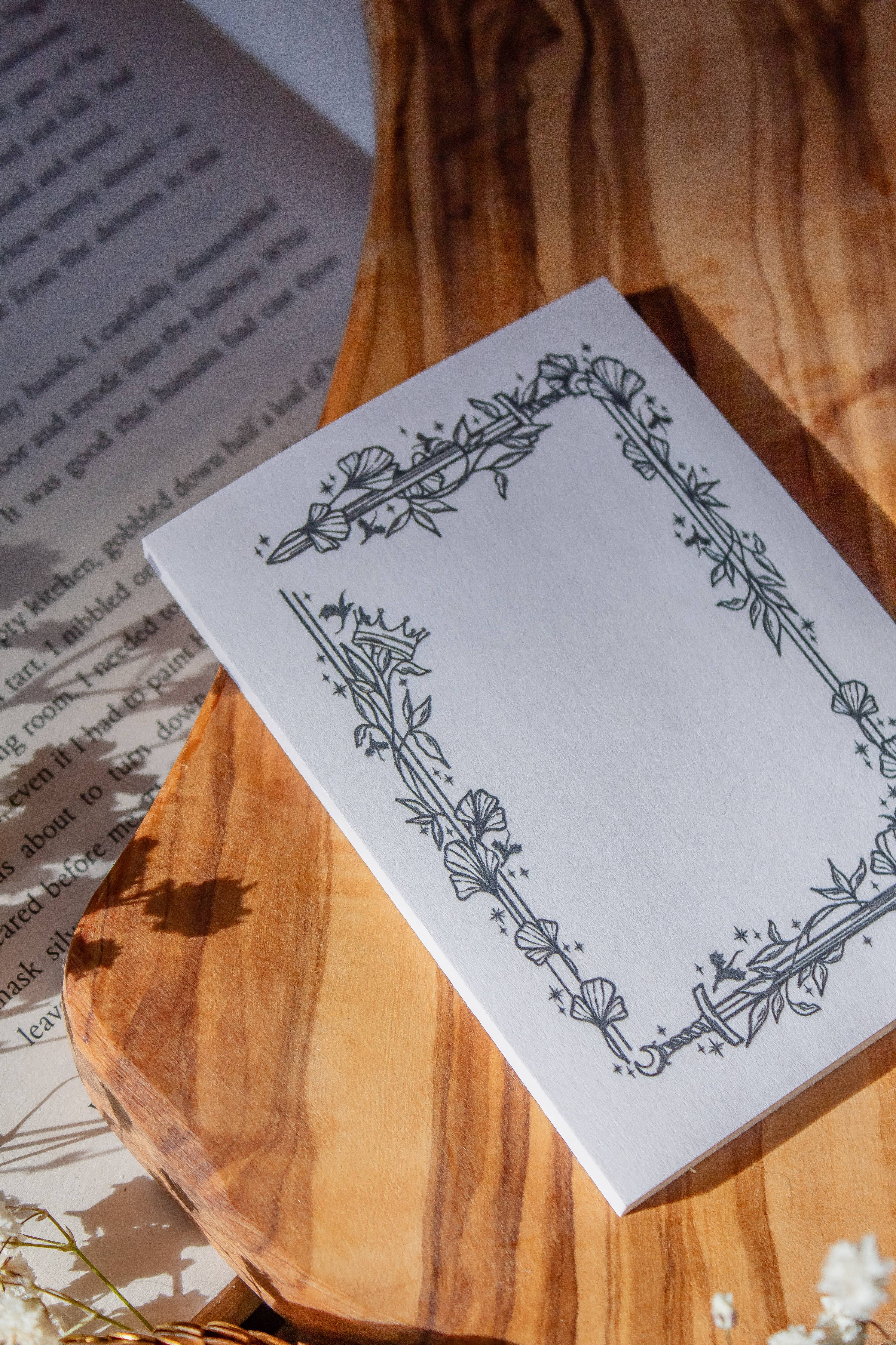 Ivory Swords Fantasy 3x4 Sticky Notes Post-It Notepad