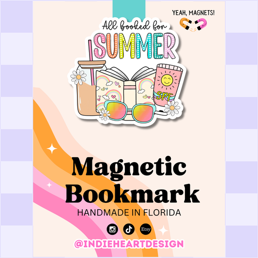 All Booked For Summer | Magnetic Bookmark  