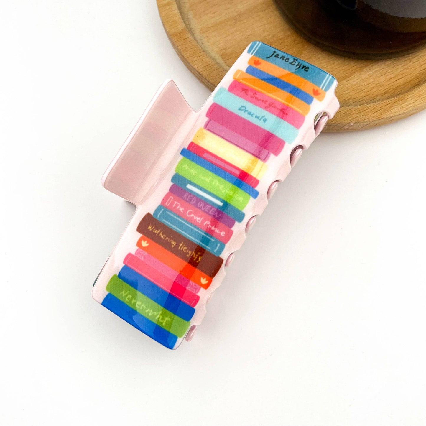 Colorful Book-Shaped Hair Claw Clip, Library Souvenirs