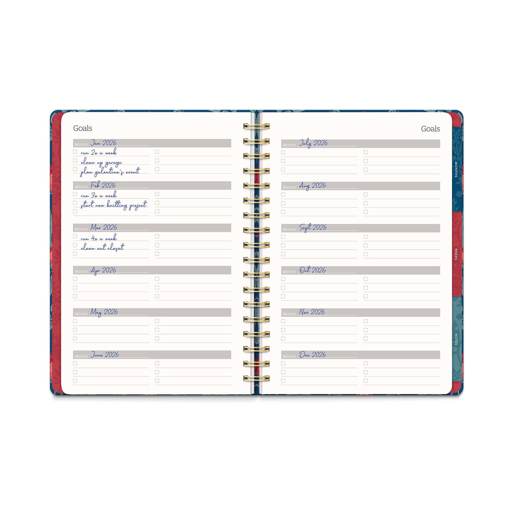 Garden Renaissance Undated Tri-Tab Planner