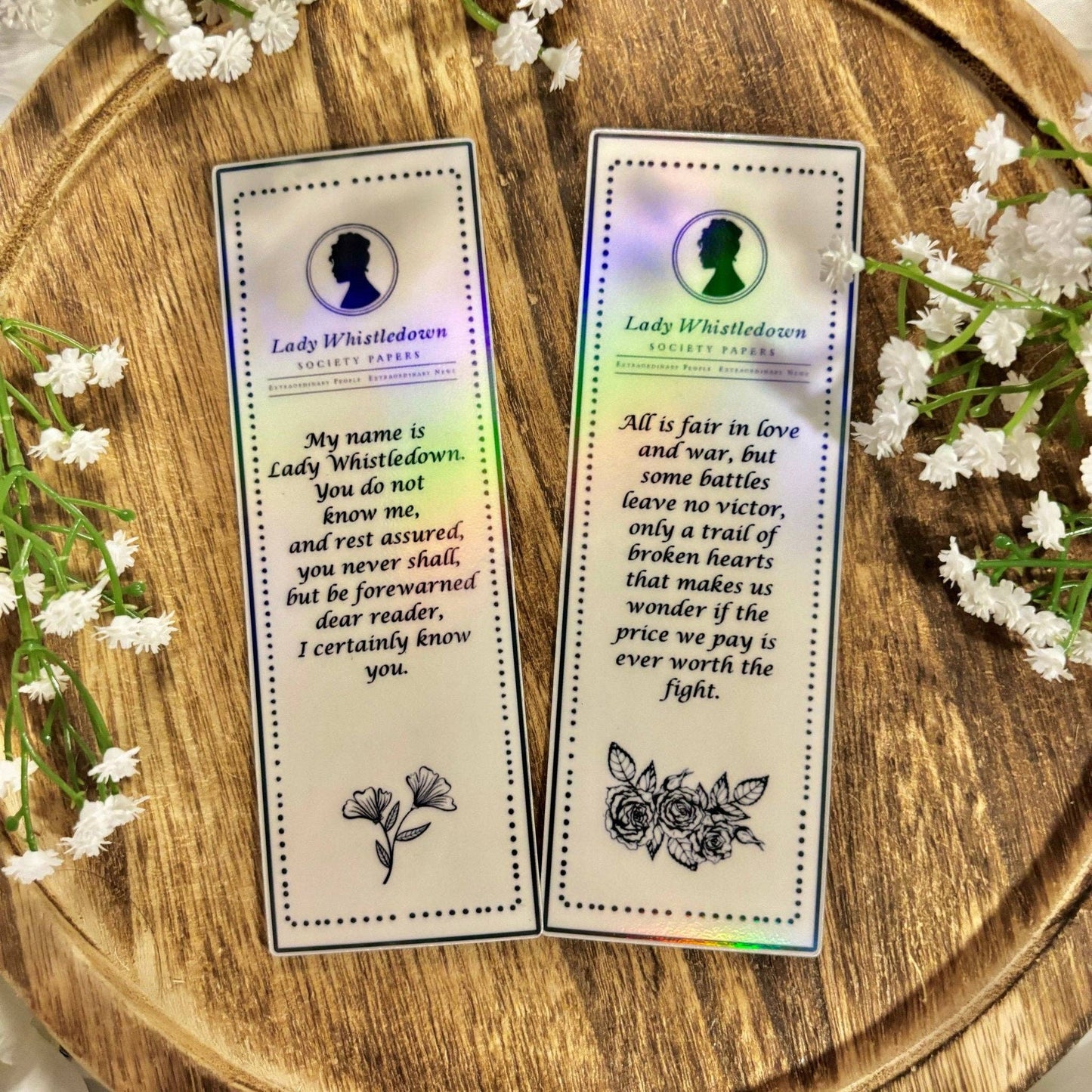 Lady Whistledown Society Papers Cardstock Bookmark Bundle