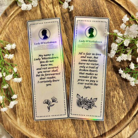 Lady Whistledown Society Papers Cardstock Bookmark Bundle