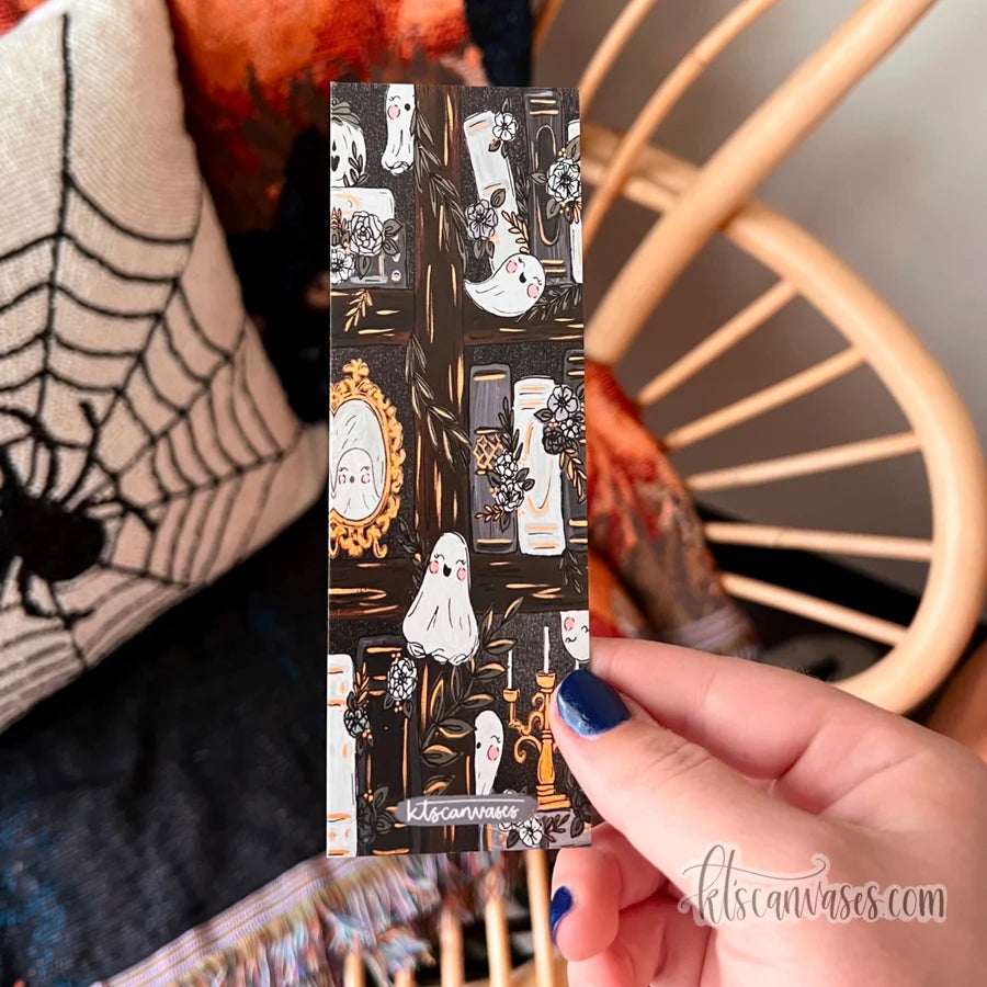 Haunted Library Double Sided Bookmark