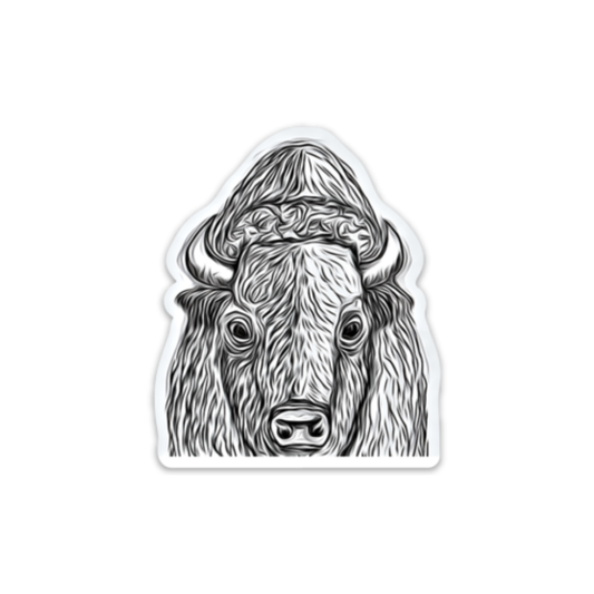 Black & White Buffalo - Sticker
