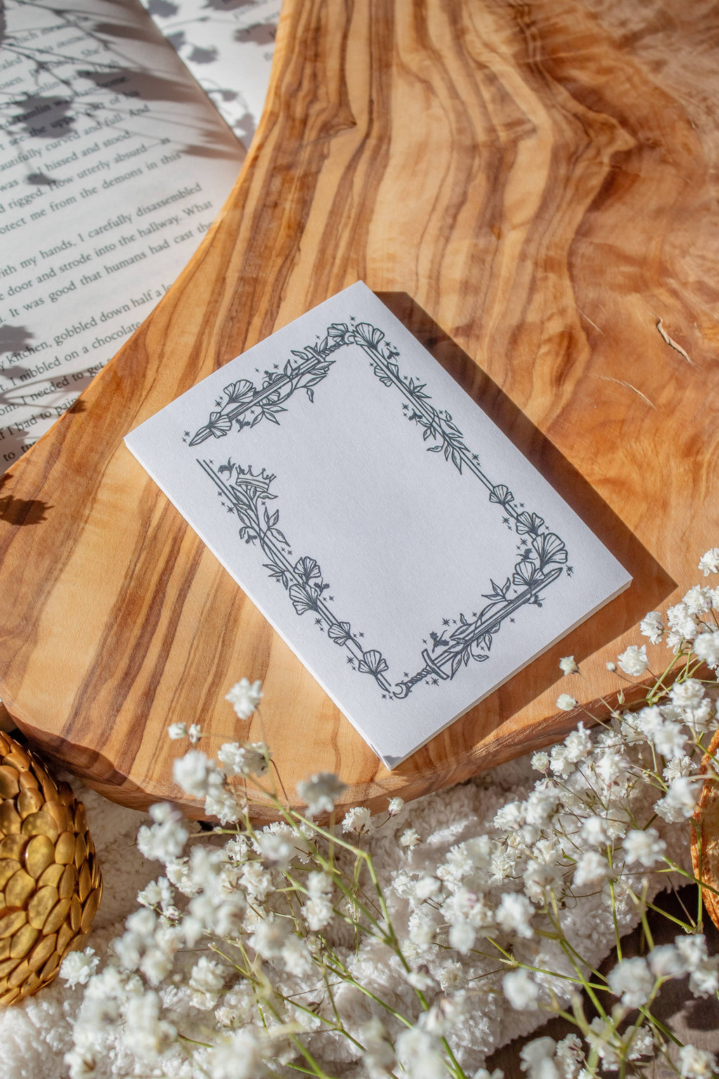 Ivory Swords Fantasy 3x4 Sticky Notes Post-It Notepad