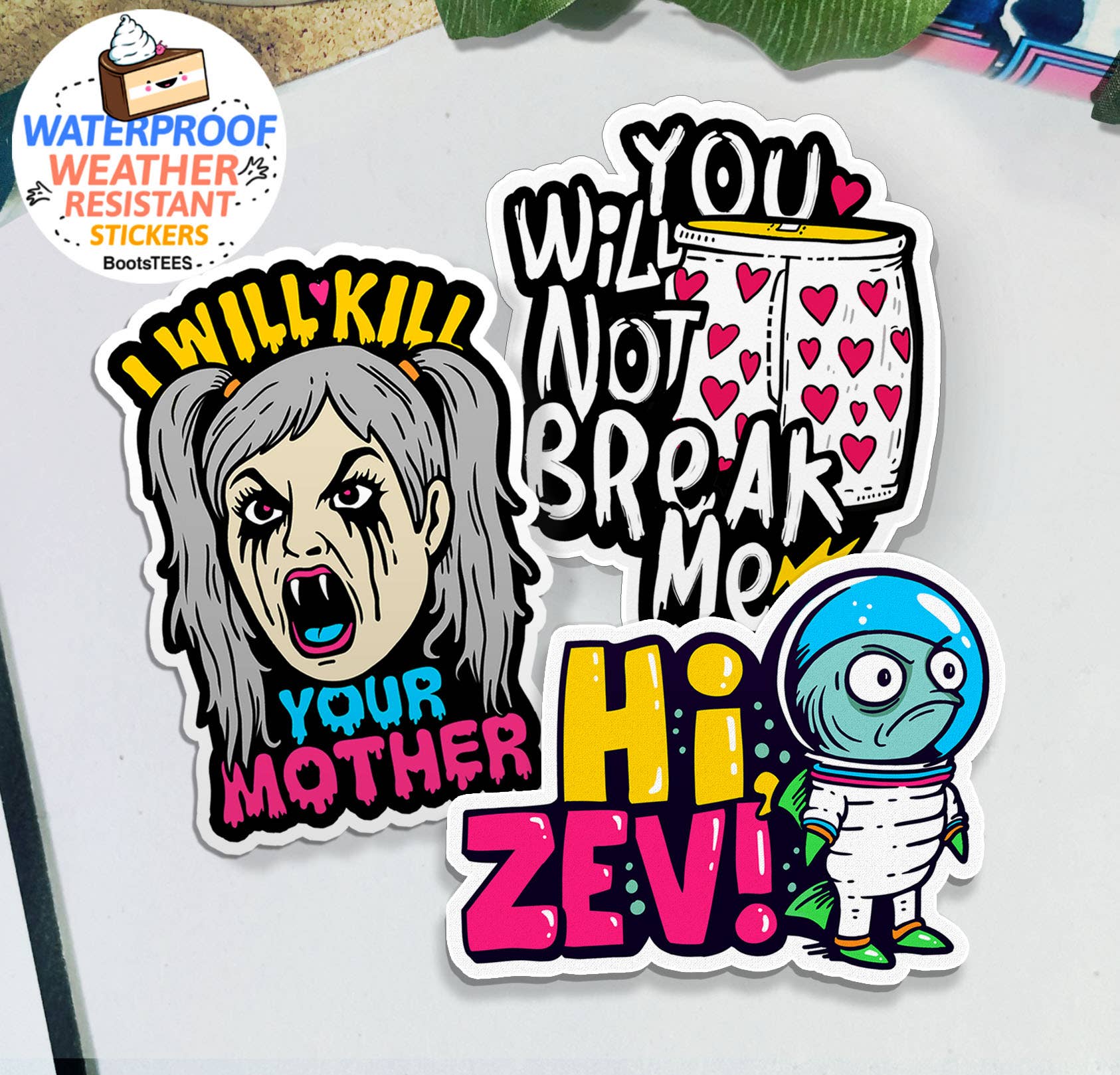 Dungeon Crawler Carl Quote Stickers 3" Hi Zev, Samantha, DCC