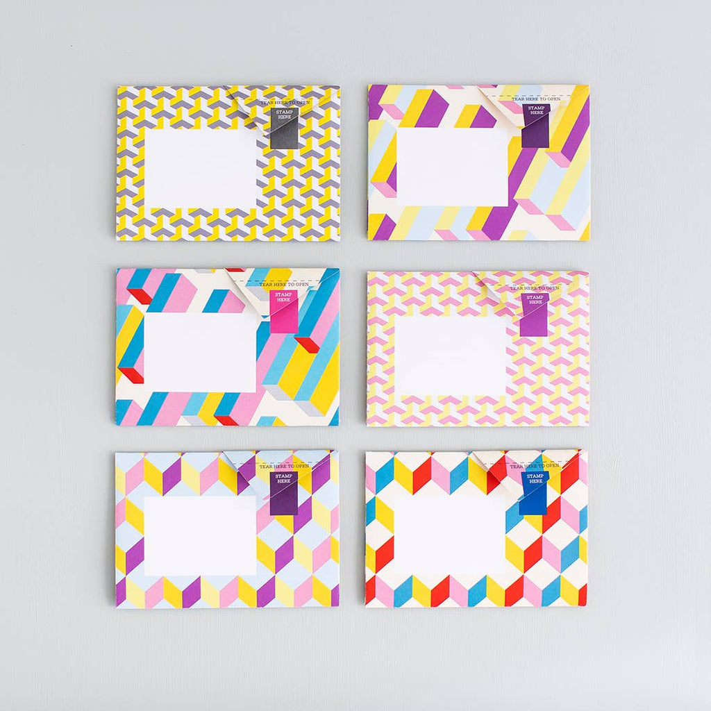 Urban Pigeon, Colorful Folding Letter Pack, Pack of 6