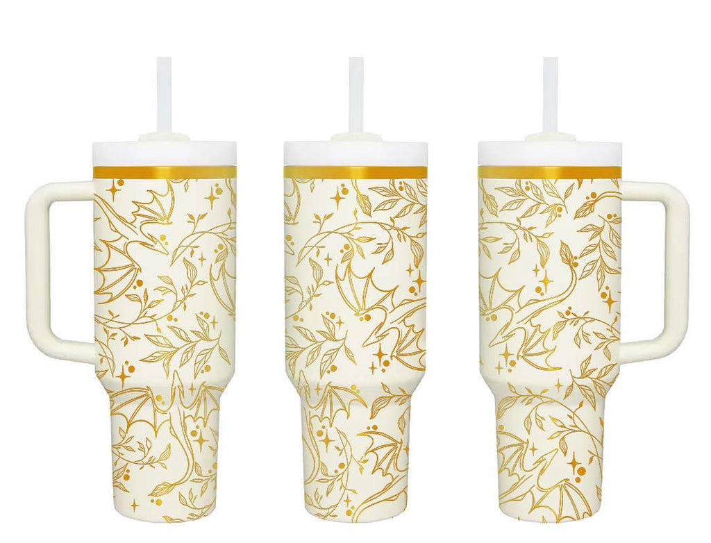 Engraved Gold Dragons Bookish 40oz Tumbler