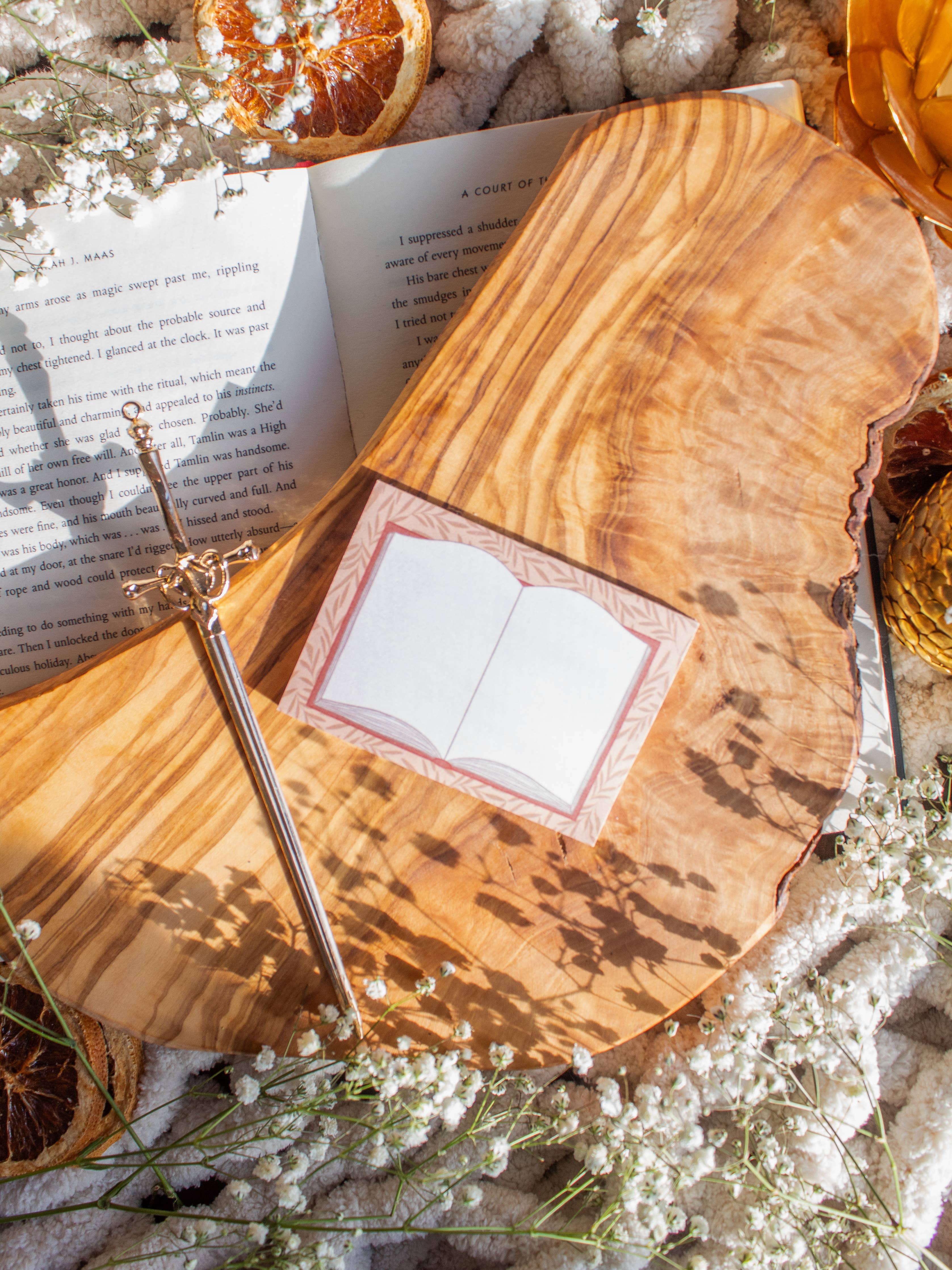 Open Book 3x4 Sticky Notes Post-It Notepad