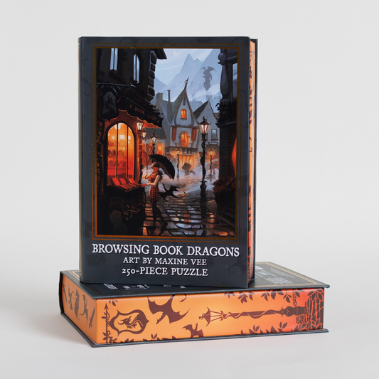 Browsing Book Dragons Keepsake Puzzle