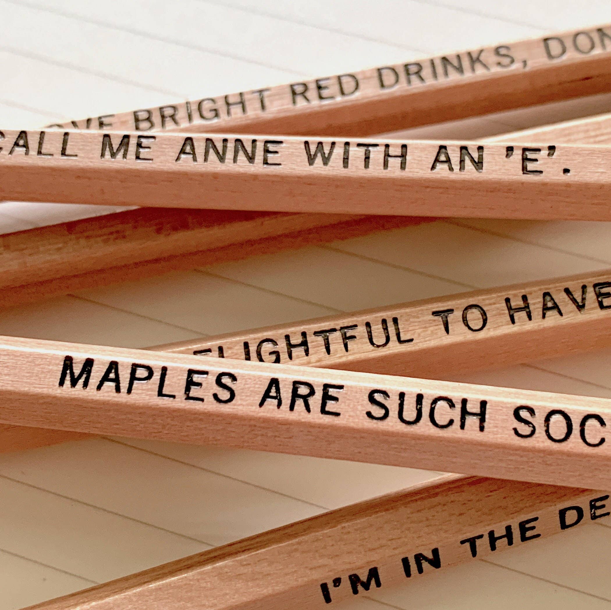 Anne of Green Gables Quote Pencils, Gift for Her
