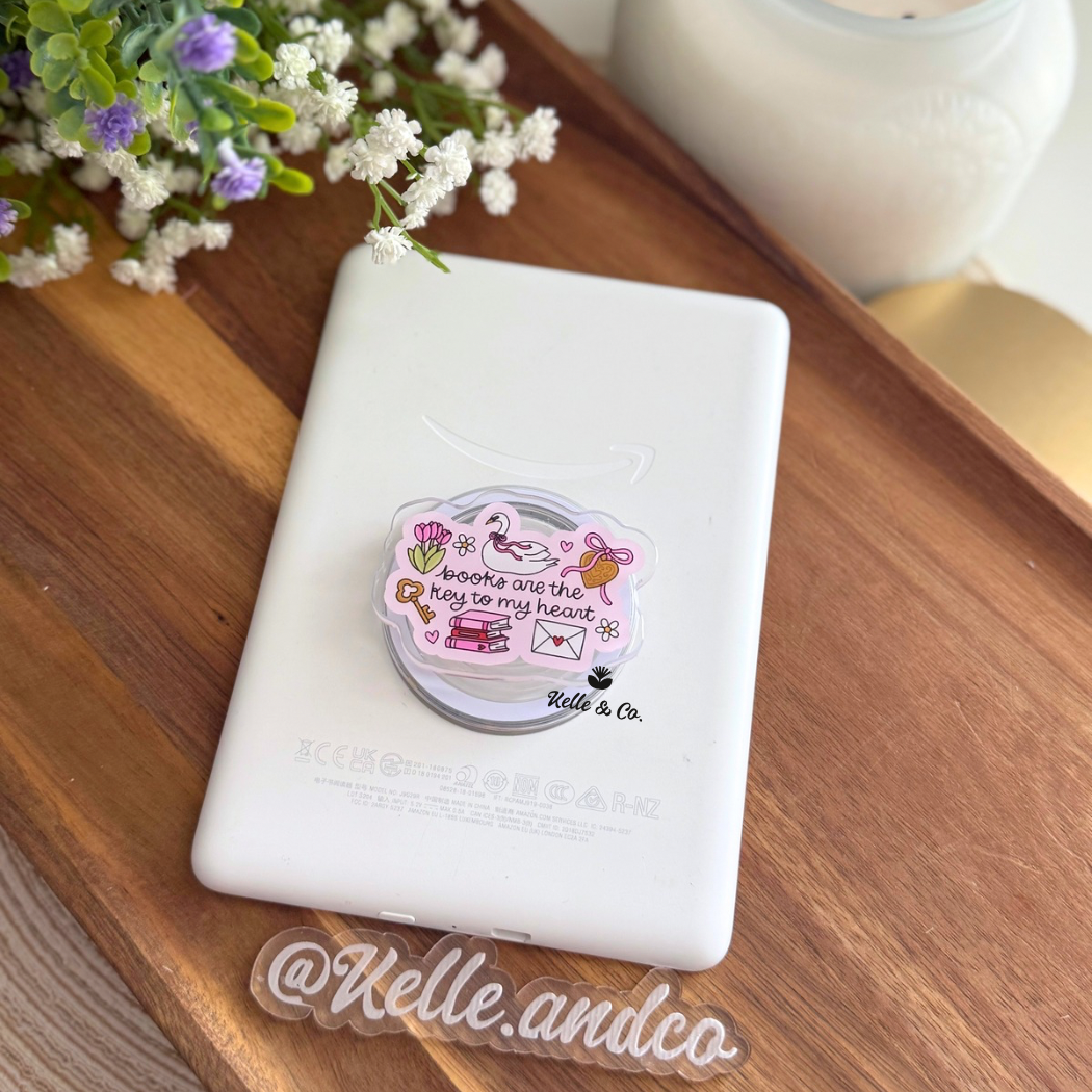 Book lover kindle grip | coquette goose kindle grip | books