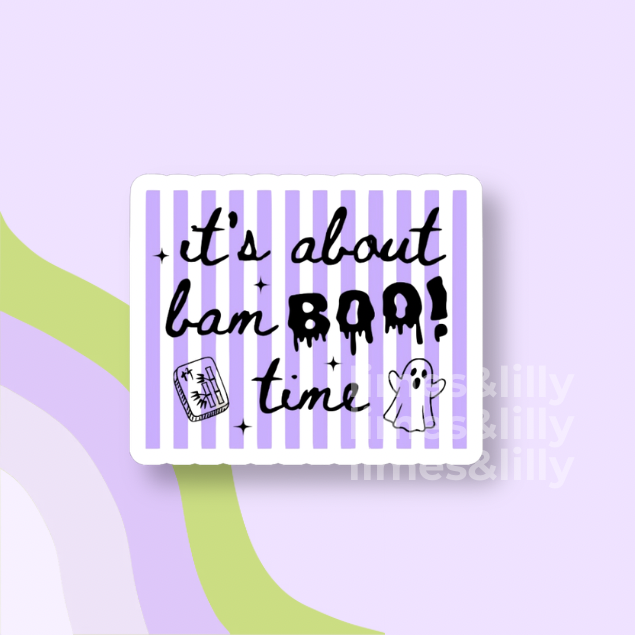 It’s About Bam! Time Purple Mahjong Vinyl Sticker