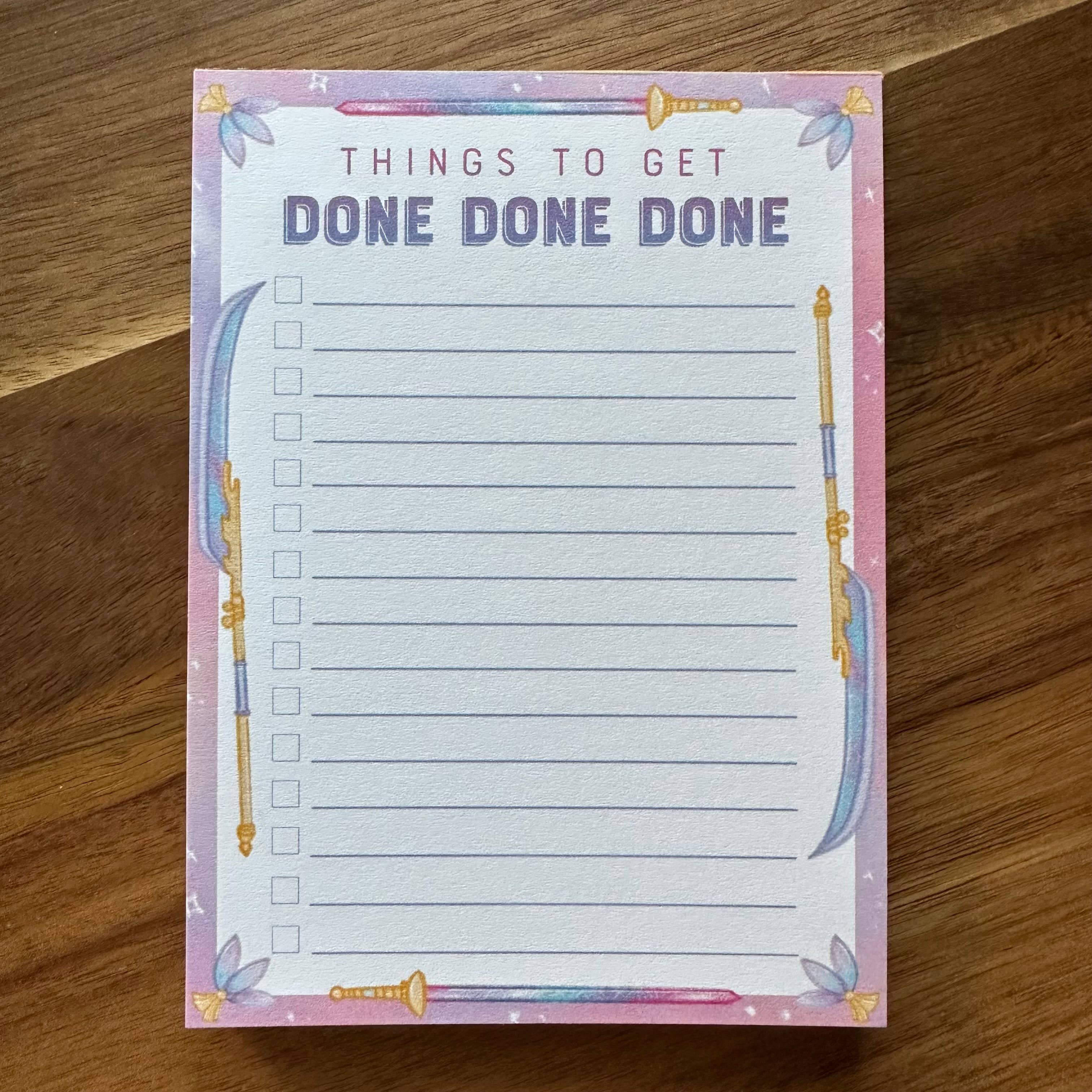 Things to get Done Done Done Kpop Demon Hunters Notepad