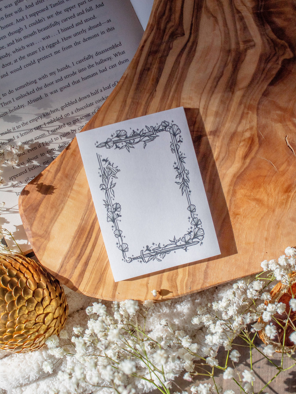 Ivory Swords Fantasy 3x4 Sticky Notes Post-It Notepad