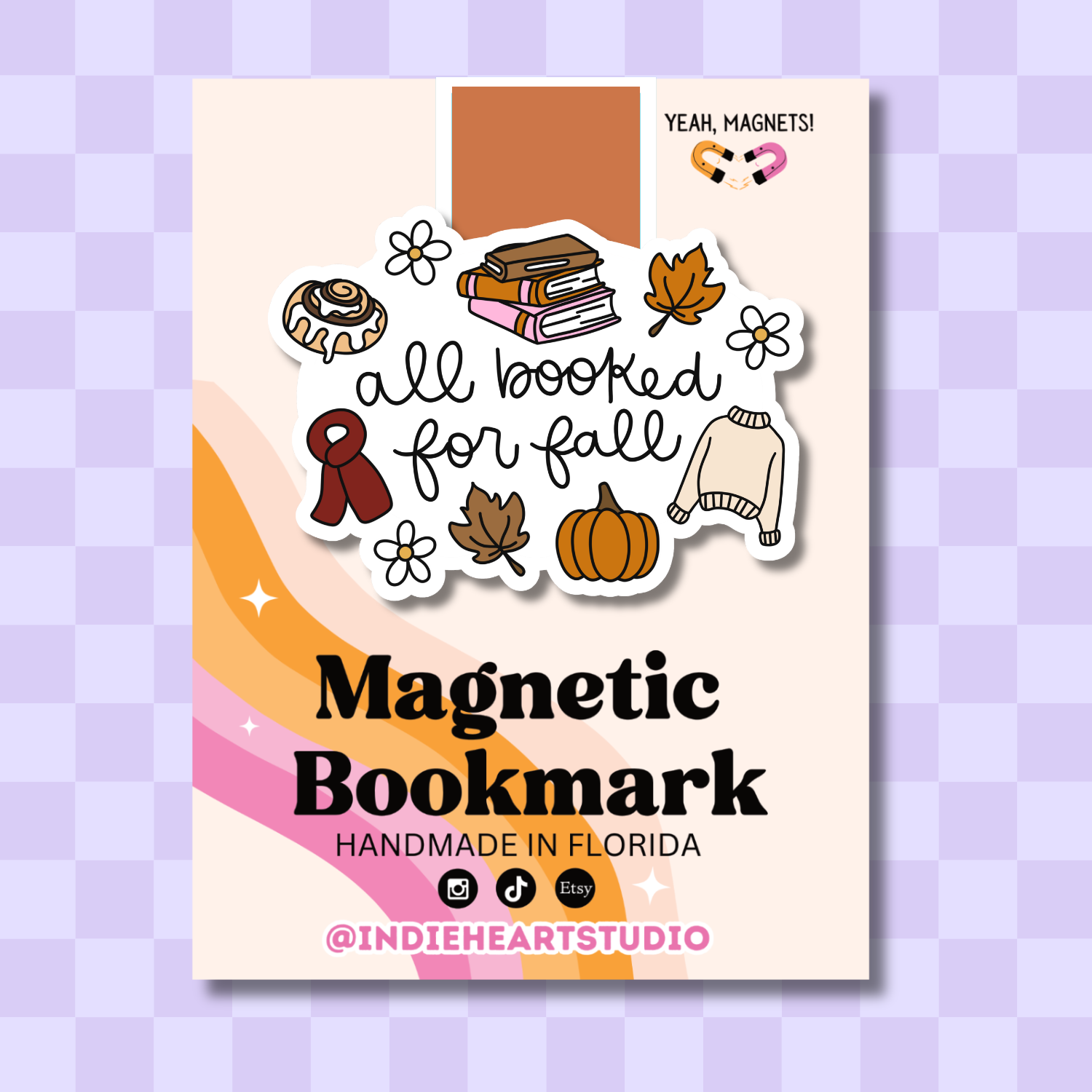 All Booked For Fall Magnetic Bookmark