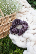 Bookish Satin Scrunchie | Maroon Floral Book