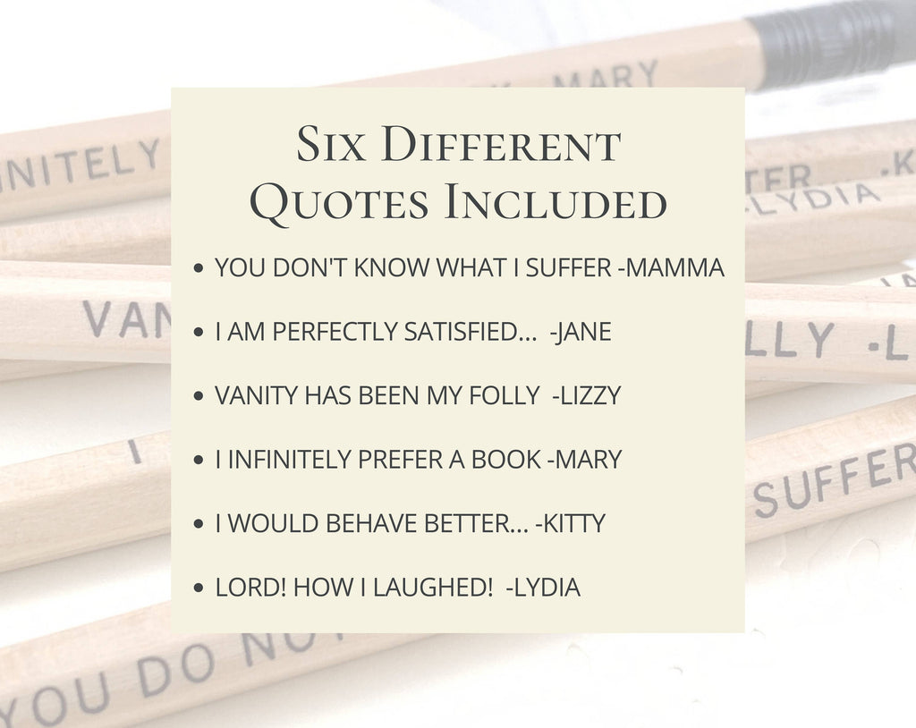 Pride and Prejudice The Bennets Quote Pencils