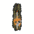 Gold Foil Melting Skull Fantasy Sword Die-Cut Bookmark