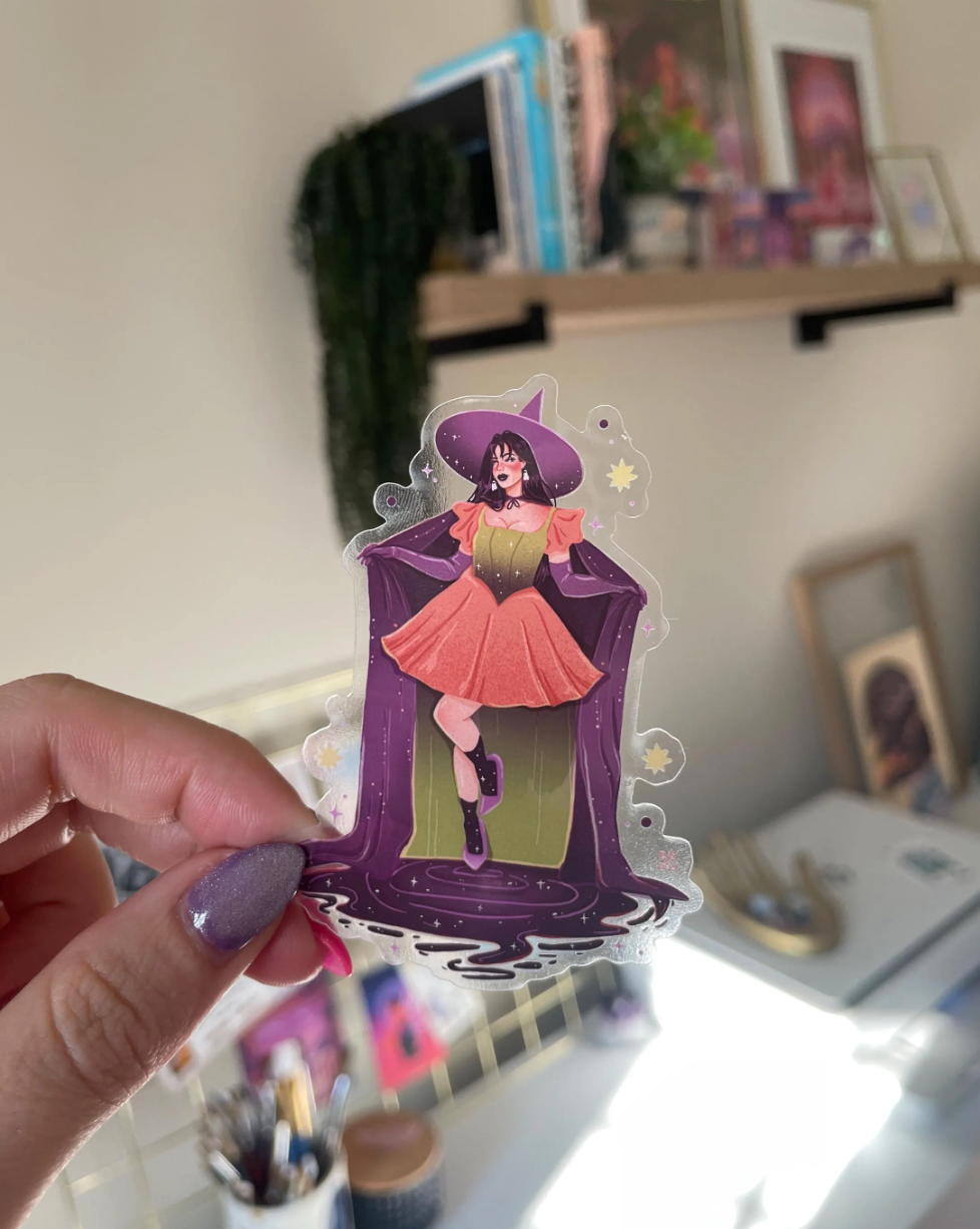 Witch Portal Clear Back Sticker