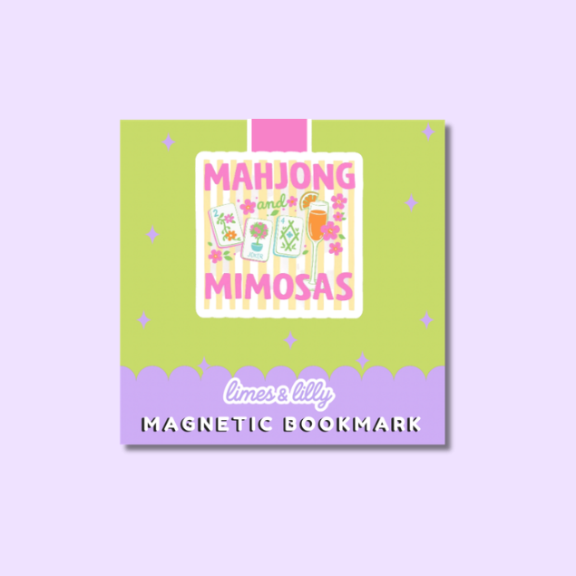 Mahjong and Mimosas Magnetic Bookmark