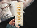 Moon Phases Handmade Bookmark