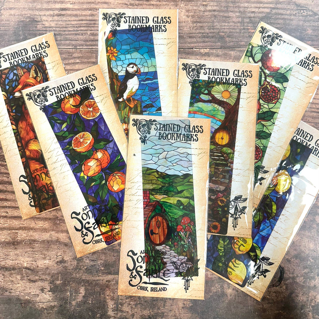 Excalibur Sword in Stone Stained Glass Bookmarks