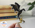 Fourth Wing Stickers, 3" Fantasy Romance Dragon Decals