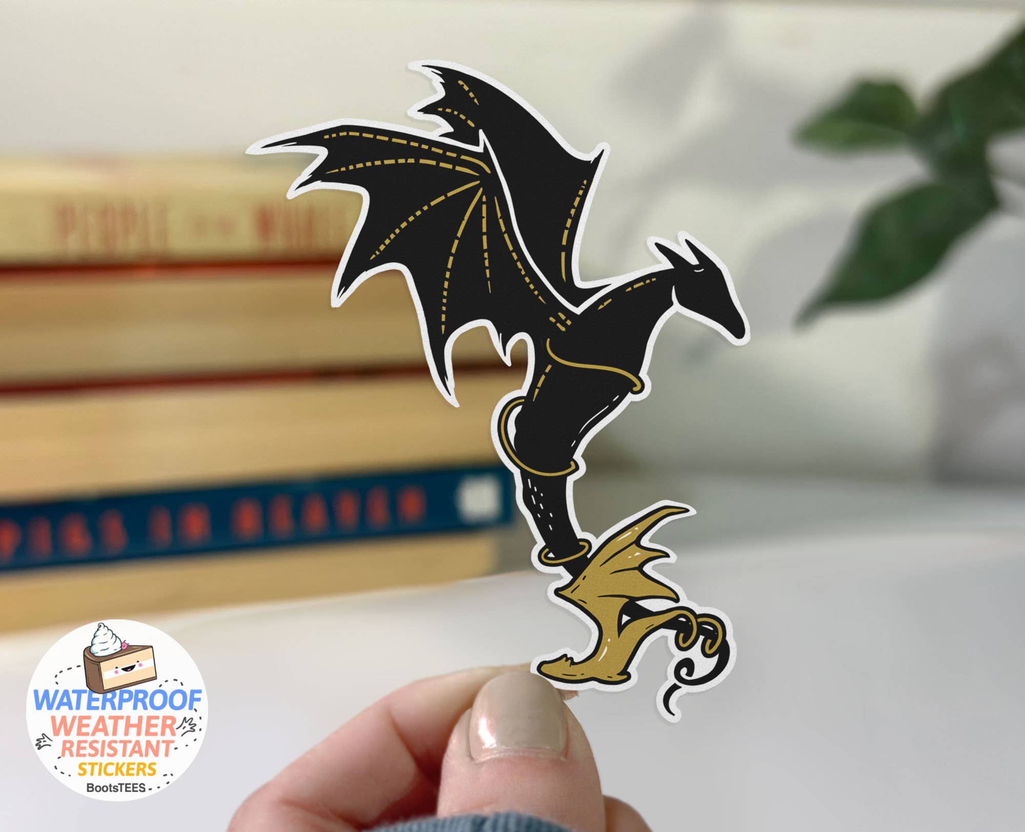 Fourth Wing Stickers, 3" Fantasy Romance Dragon Decals